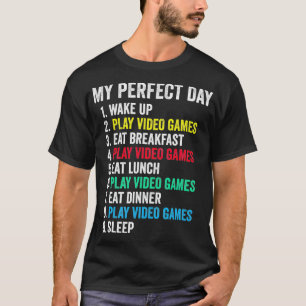 Camiseta Meu dia perfeito Videos games Legal