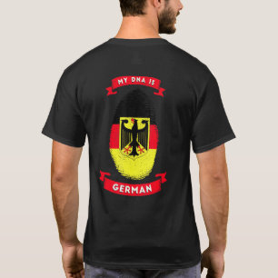 Camiseta Meu Dna É Alemanha Bandeira Impressão Digital Naçã