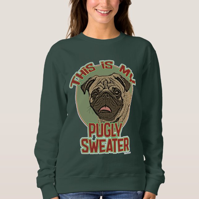 Camiseta Meu doce de Natal de Férias Pugly (Frente)