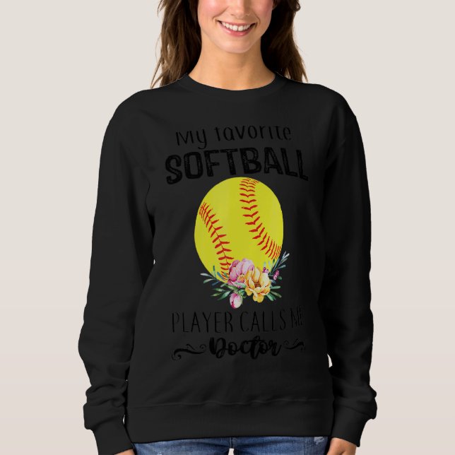 Camiseta Meu Dr. Softball Player me chama de babá mãe (Frente)
