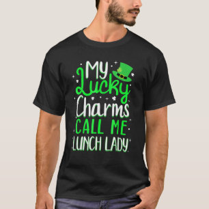 Camiseta Meu encanto sortudo me chama de Rua de almoço da P