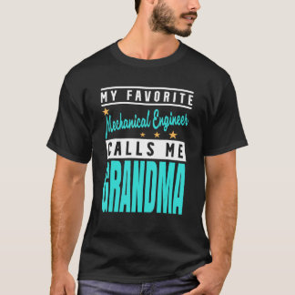 Camiseta Meu Engenheiro Mecânico Favorito Me Chama de Vovó