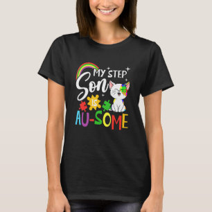Camiseta Meu enteado é Au-tástico Dia da Conscientização do