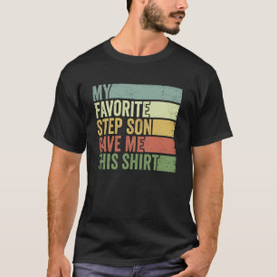 Camiseta Meu enteado favorito me deu este passo pai engraça
