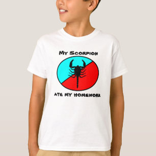 Camiseta Meu escorpião comeu meus trabalhos de casa
