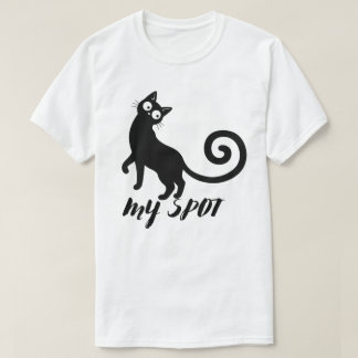 Camiseta Meu Espaço Design de Gato Preto