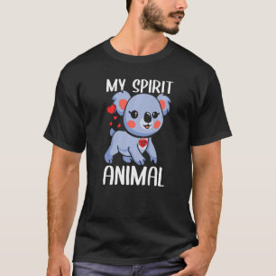 Camiseta Meu Espírito Animal Koala Com Eu Te Amo Bonito