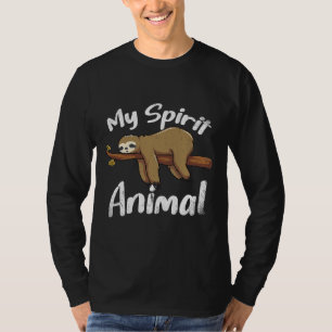 Camiseta Meu Espírito Animal Sloth Nap Sloth Lazy