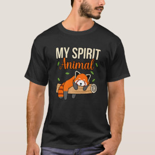 Camiseta Meu Espírito Animal Vermelho Pandas Pet Panda Grap