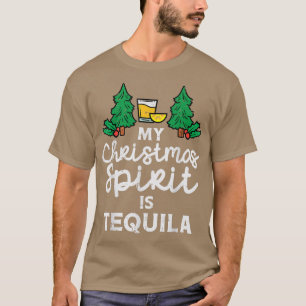 Camiseta Meu Espírito De Natal É Tequila Xmas Pajamas PJ Me