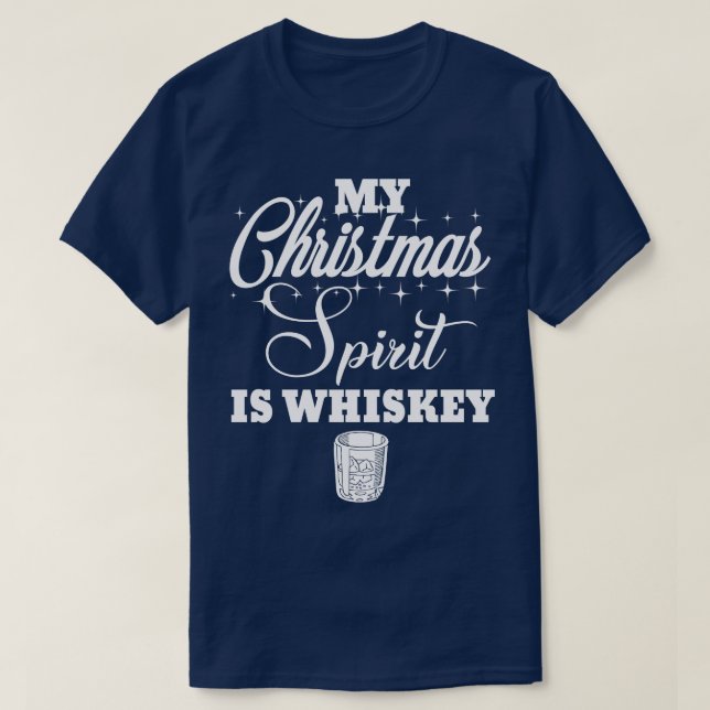 Camiseta Meu Espírito De Natal É Uísque (Frente do Design)