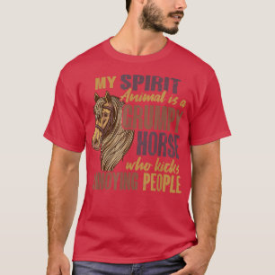 Camiseta Meu Espírito É Um Cavalo, Cavalo Adora Equestri
