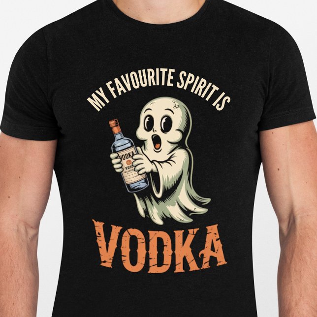 Camiseta Meu Espirito Favorito é Vodka - Dia de as Bruxas e (Criador carregado)