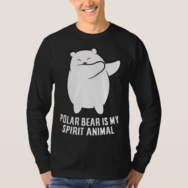 Camiseta Meu Espírito Urso Polar De Urso Polar Bonito Ao Lo (Frente)