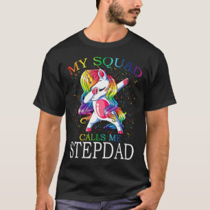 Camiseta Meu Esquadrão Me Chama STEPDAD Unicorn