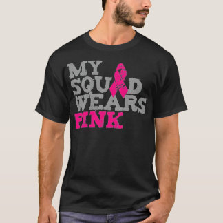 Camiseta Meu esquadrão Veste Cancer rosa-mama melhores amig