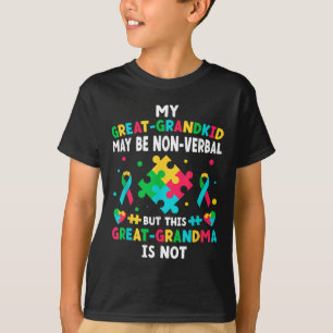 Camiseta Meu Excelente-neto Autismo Excelente Avó Autismo