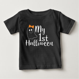 Camiseta Meu Fantasma De Bebê Bonitinha De Halloween De 1ru