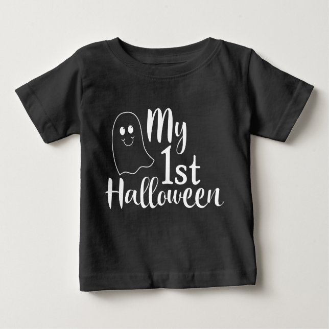 Camiseta Meu Fantasma De Bebê Bonito De Halloween De 1rua (Frente)