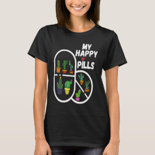 Camiseta Meu Feliz Pílulas Suculentes Plantas De Cactus Gar