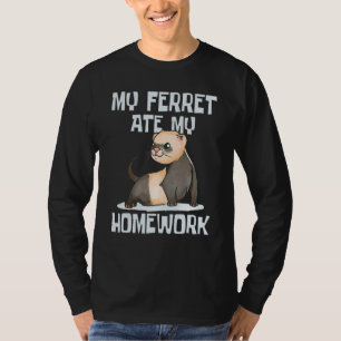 Camiseta Meu Ferret Comeu Meu Animal Zoológico De Casa Prop