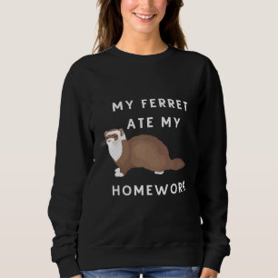 Camiseta Meu Ferret Comeu Meu Trabalho De Casa Para Proprie
