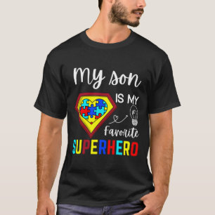 Camiseta Meu Filho É Meu Super Herói Favorito Autismo Consc