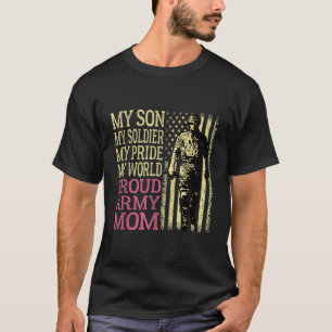 Camiseta Meu Filho É Soldado Herói Orgulhoso Mãe Militar