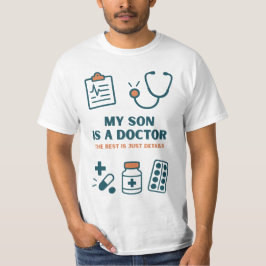 Camiseta Meu filho é um médico - Design de família engraçad