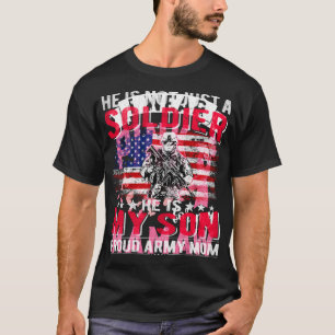 Camiseta Meu Filho É Um Soldado Herói Orgulhoso Mãe Militar