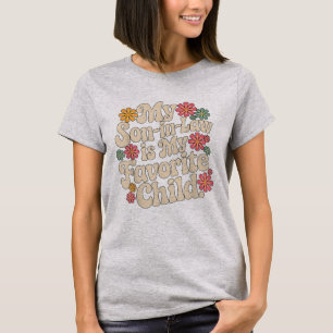 Camiseta Meu Filho-Em-Lei É Meu Filho-Pai Favorito Mãe