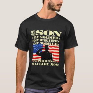 Camiseta Meu Filho Meu Herói Soldado Orgulhoso Exército Mil
