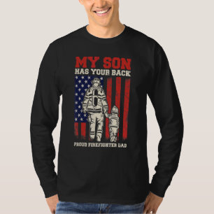 Camiseta Meu Filho Tem Seu Pai De Bombeiro Orgulhoso Para G