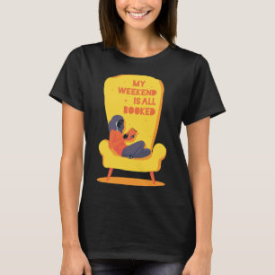 Camiseta Meu Fim de Semana é Leitura de Livros e Livraria L