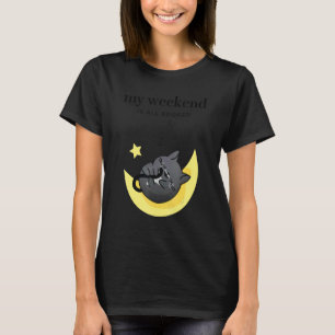 Camiseta Meu Fim de Semana está todo Reservado Gata Feminin
