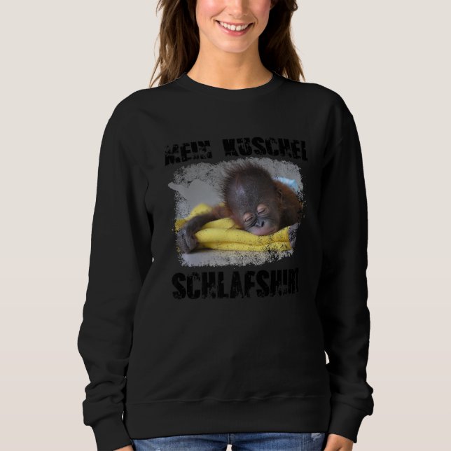 Camiseta Meu Fofinho Dormindo Macaco Bebê Orangutan (Frente)