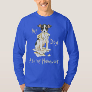 Camiseta Meu Fox Terrier do brinquedo comeu meus trabalhos