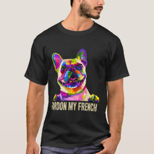 Camiseta Meu Francês - Arte Pop Divertido Frenchie Bulldog