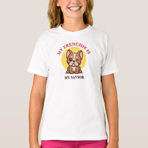 Camiseta Meu Frenchie é meu Salvador meme fofo de Bulldog F
