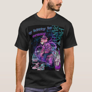 Camiseta Meu gatinho é pantera rosa louco