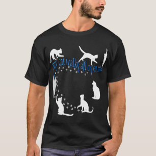 Camiseta Meu gato anda por todas as minhas palavras para fr