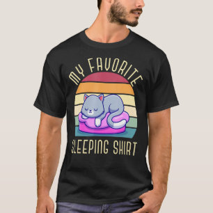 Camiseta Meu Gato-De-Ovelha Favorito Dormindo