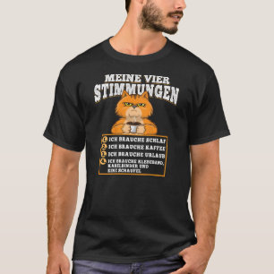 Camiseta Meu gato de quatro humores