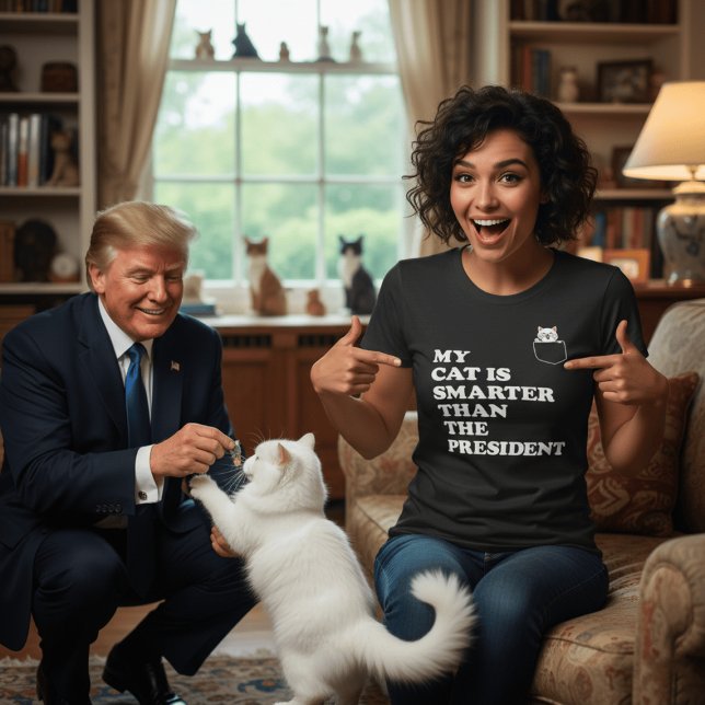 Camiseta Meu Gato É Mais Inteligente Que Presidente - Polít (funny cat tshirtsfunny cat sayings tshirtsfunny political catfunny for cat lovers giftsfunny cat)