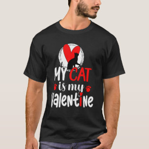 Camiseta Meu Gato é Meu Coração de Namorado Dia dos Namorad