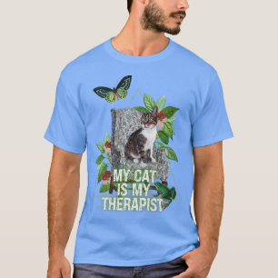 Camiseta Meu Gato É Meu Gato Terapêutico Engraçado Na Cadei