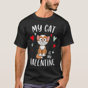 Camiseta Meu Gato É Meu Namorado Gatinho Coração Dia dos Na