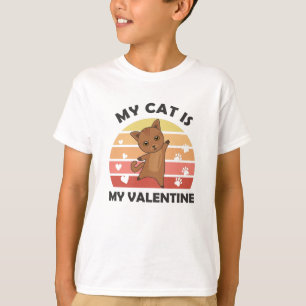Camiseta Meu Gato É Meu Namorados Gata Vintage Com Amor Car