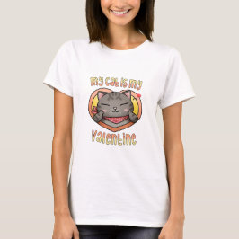 Camiseta Meu Gato é Meu Namorados Tabby Cat