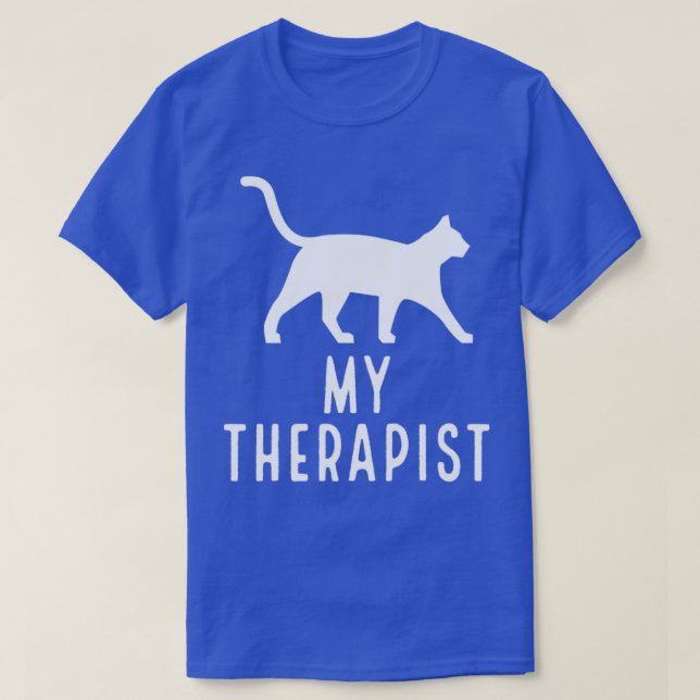 Camiseta Meu gato é meu terapeuta (Frente do Design)